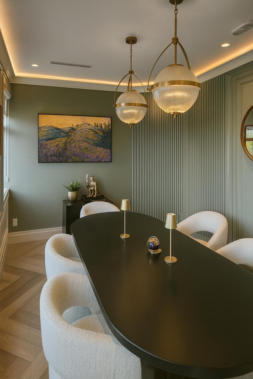 Meeting room at SiLaw Group's South Surrey office with an oval table and six chairs